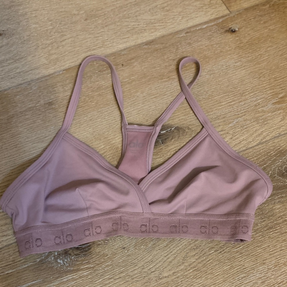ALO Yoga Dusty Rose V-Neck Bralette